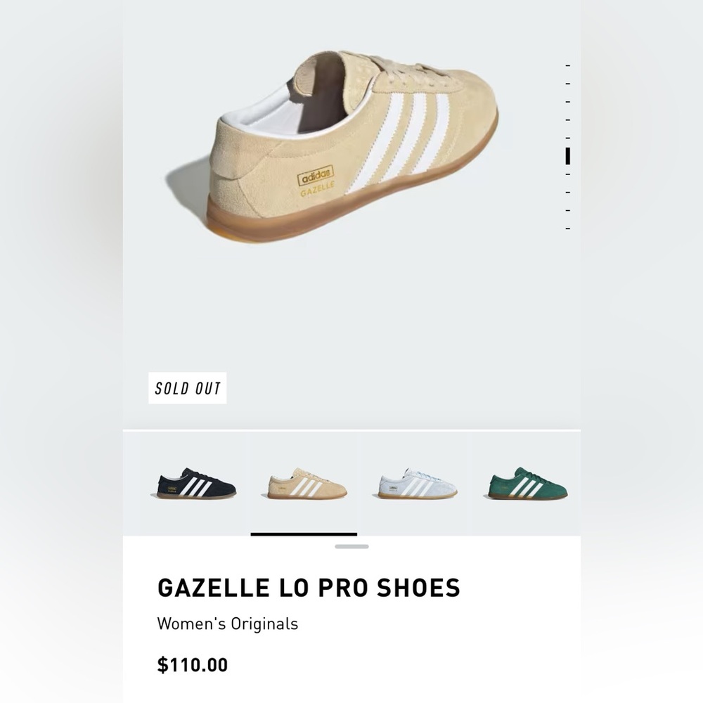 Adidas Gazelle Tan Casual Sneakers- sold out in stores, worn twice